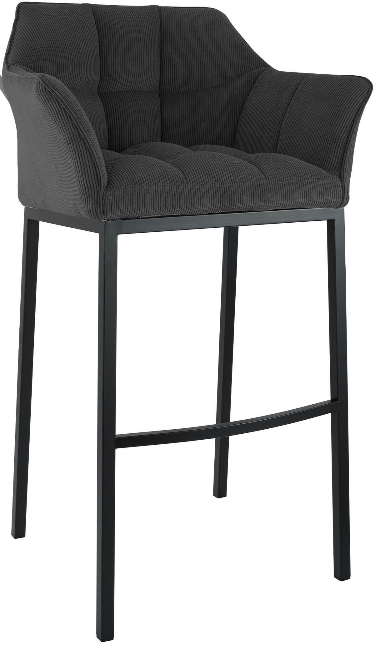 BARHOCKER Metall Dunkelgrau - Dunkelgrau/Schwarz, Metall (64/110/48cm) - CLP