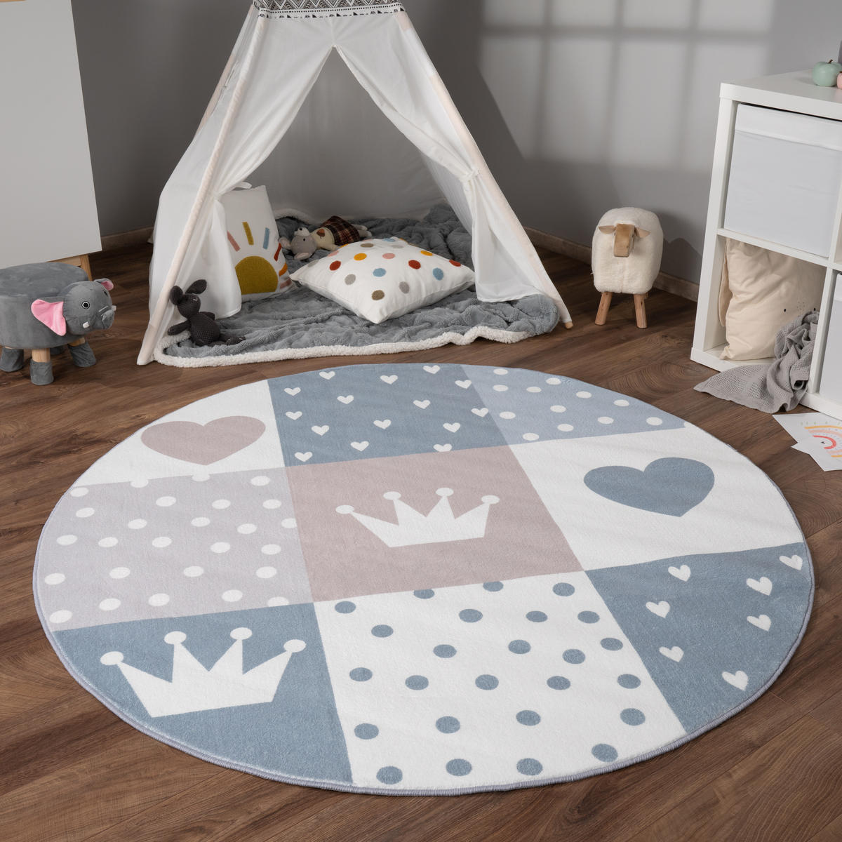 KINDERTEPPICH 160/160 cm Eliz 391 - Beige, Textil (160/160cm) - Paco Home