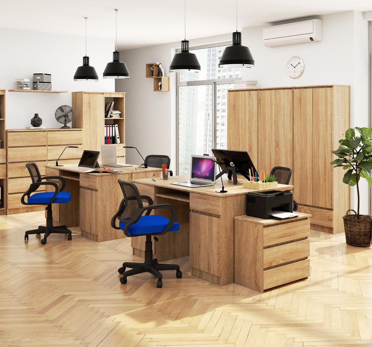 SCHREIBTISCH Sonoma-Eiche 135x50x77 cm - Sonoma Eiche, Holzwerkstoff (50/135/77cm) - Akord