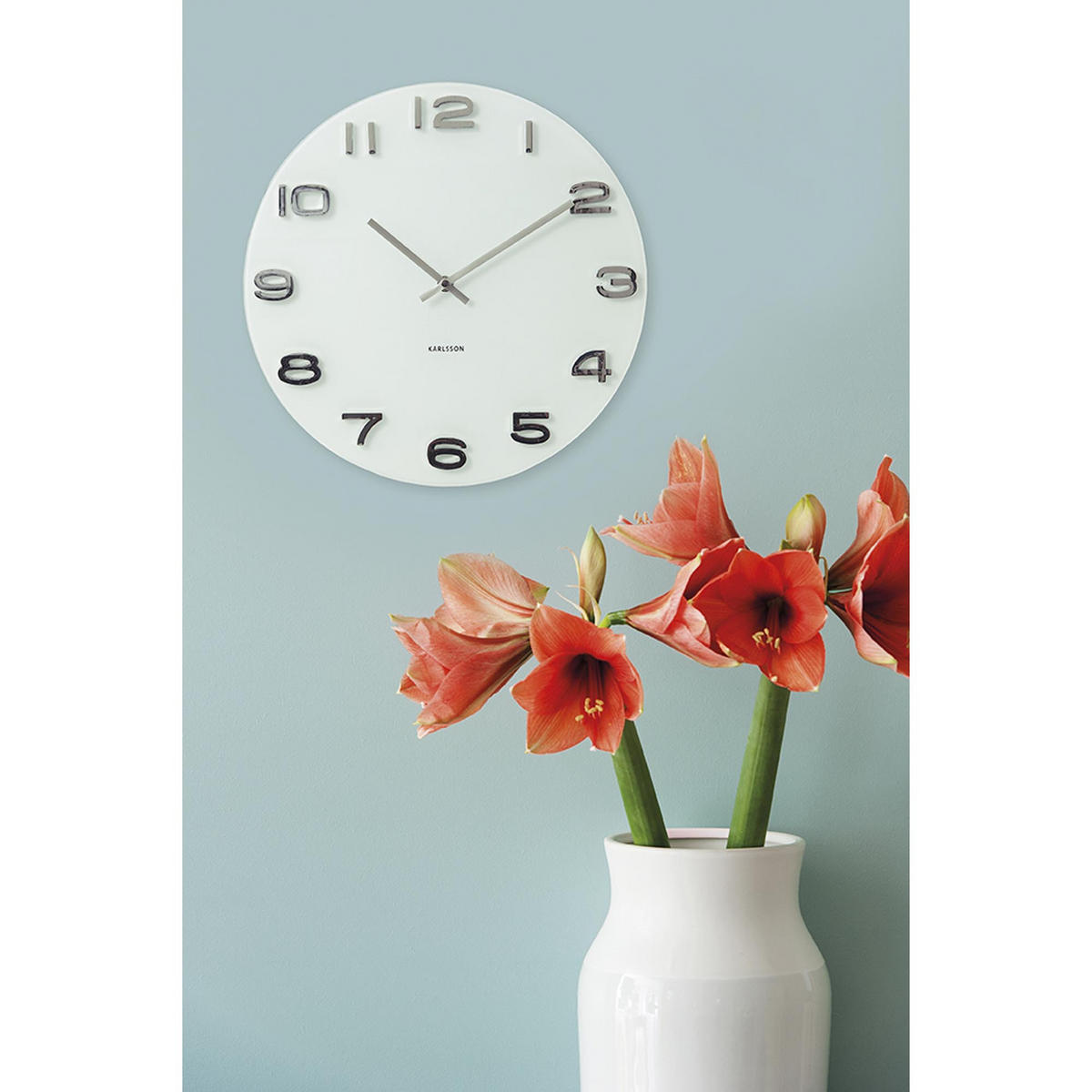 WANDUHR Vintage Ø35 cm - Weiß, Glas (35/35/4cm) - Karlsson