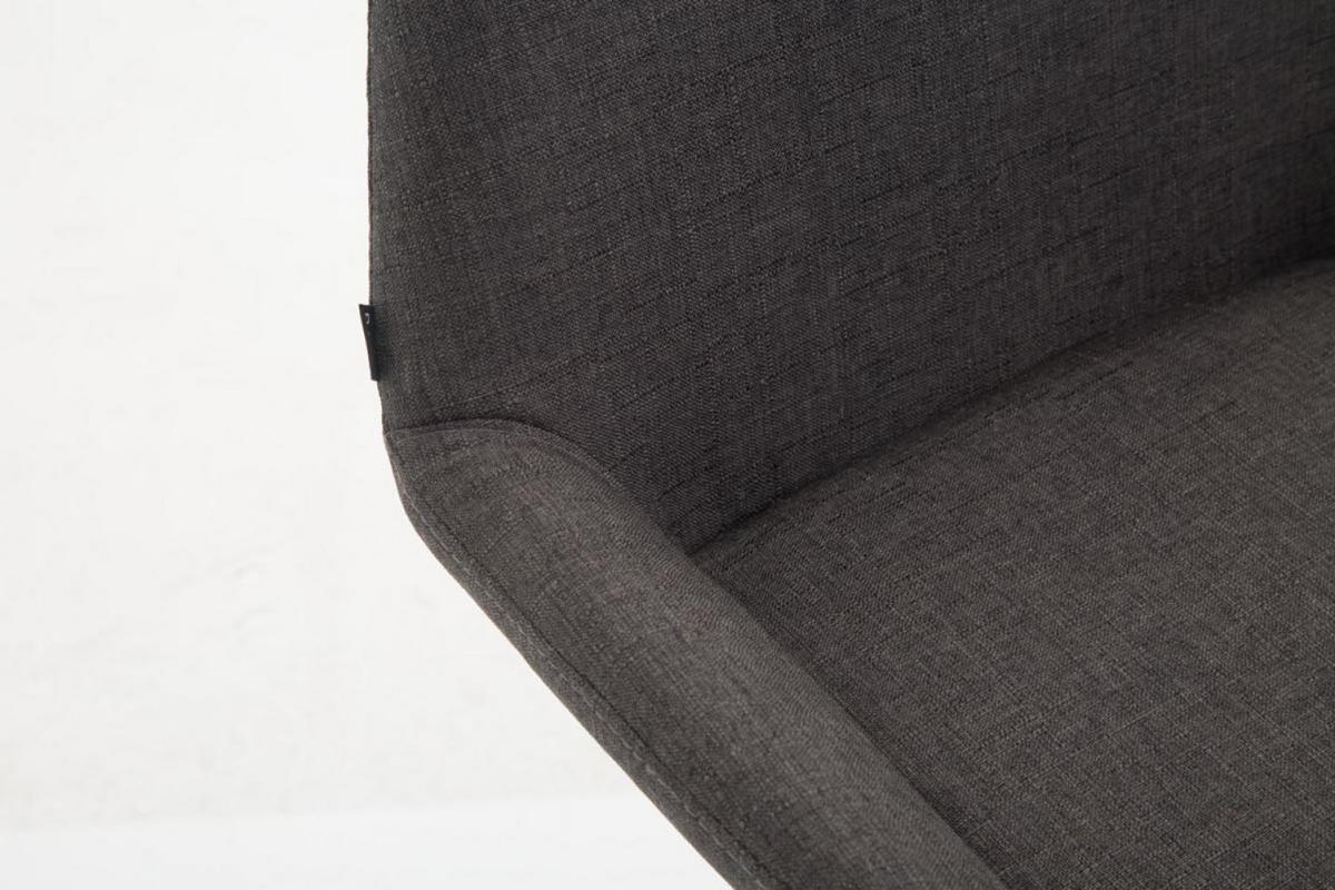 BARHOCKER Stoff dunkelgrau - Dunkelgrau/Schwarz, Textil/Metall (51/89/52cm) - CLP
