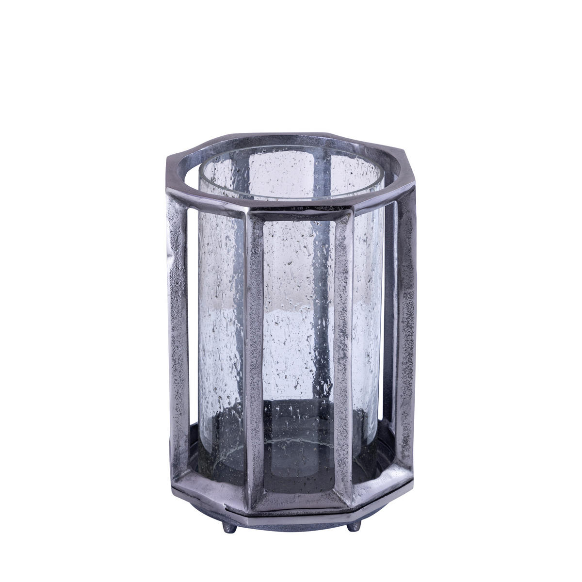 WINDLICHT Connhal Schwarz 20/20/27cm - Schwarz, Glas (20/27/20cm) - PTMD Collection