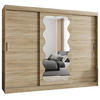 SCHWEBETÜRENSCHRANK 200/250/62 3-türig - Silberfarben/Sonoma Eiche, Holz (250/200/62cm) - MÖBEL KRYSPOL