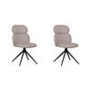 ESSZIMMERSTUHL Finn Beige 62/49/91 cm 2er-Set - Beige, Textil (49/91/62cm) - LABEL51