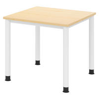 SCHREIBTISCH Serie-H 80/80/74 cm in Ahornfarben/Weiß - Ahornfarben/Weiß, Holzwerkstoff (80/80/74cm) - bümö
