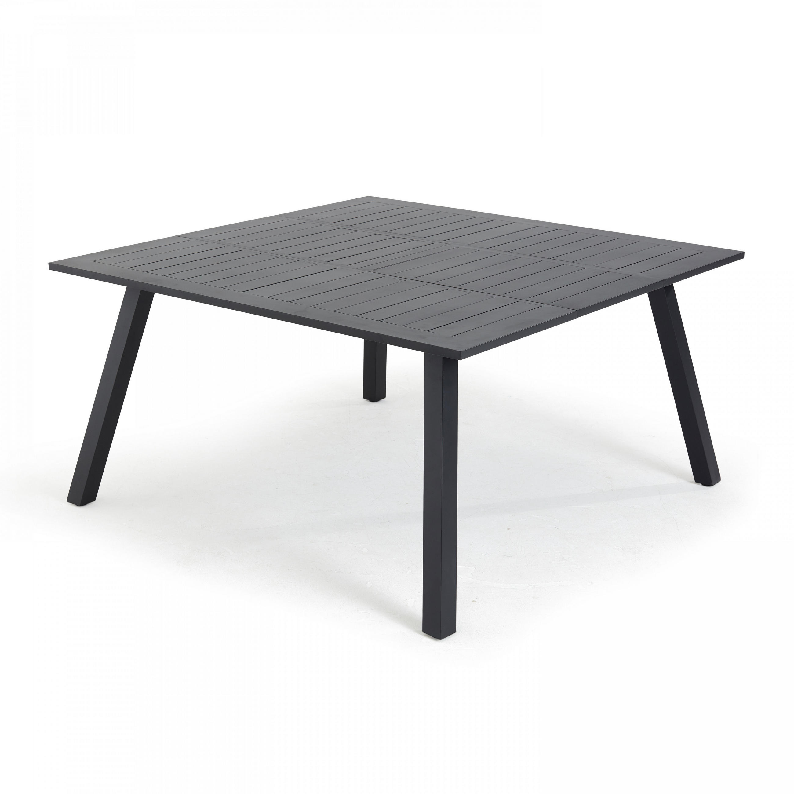 GARTENTISCH ausziehbar, Schwarz - Schwarz, Metall (145/145/74cm) - Oviala