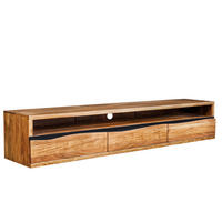 TV-LOWBOARD MAMMUT Akazie Braun 160cm - Schwarz/Braun, Holz/Metall (160/30/35cm) - riess-ambiente