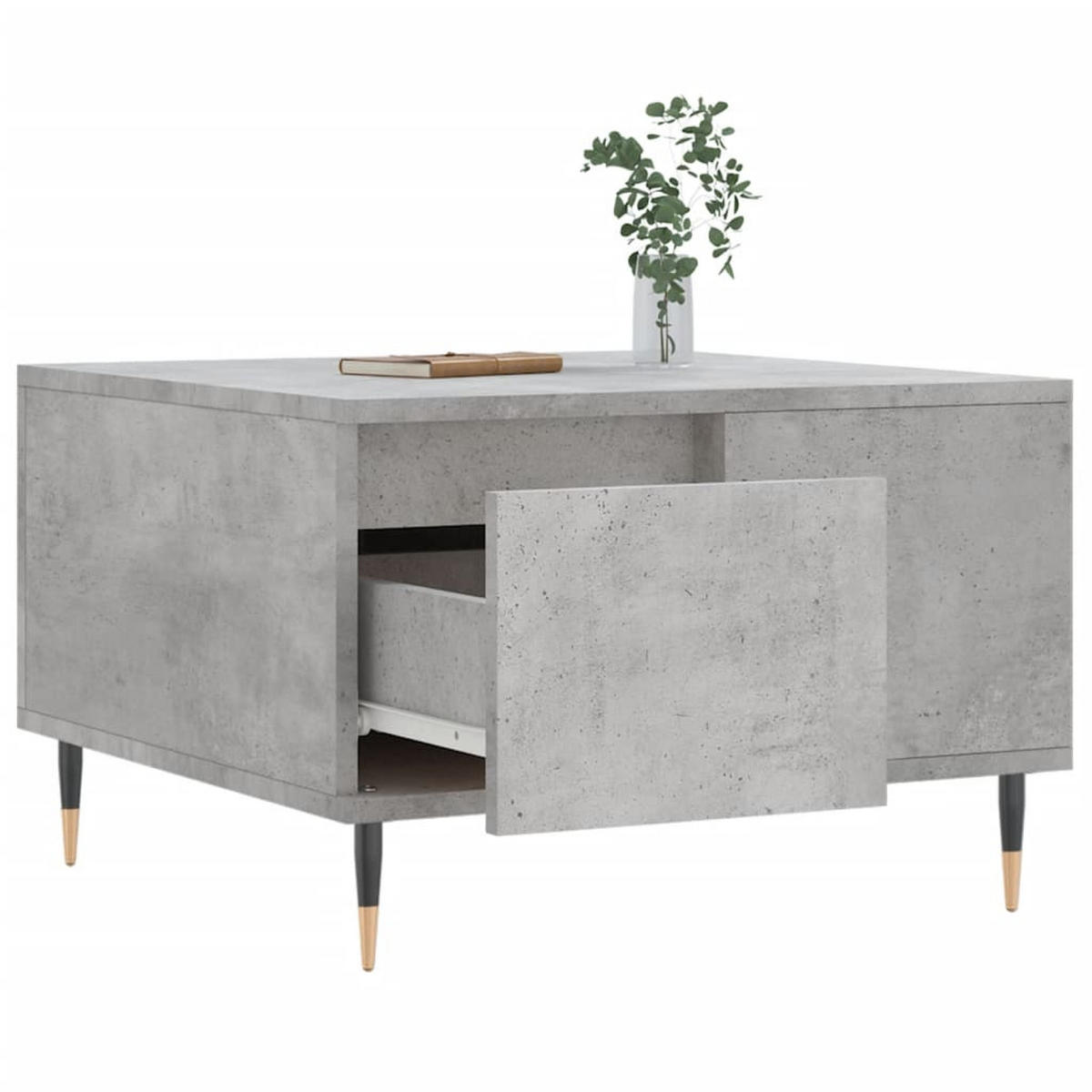 COUCHTISCH Betongrau 55x55x36,5 cm Holzwerkstoff - Grau, Holzwerkstoff (55/55/36.5cm) - furnicato