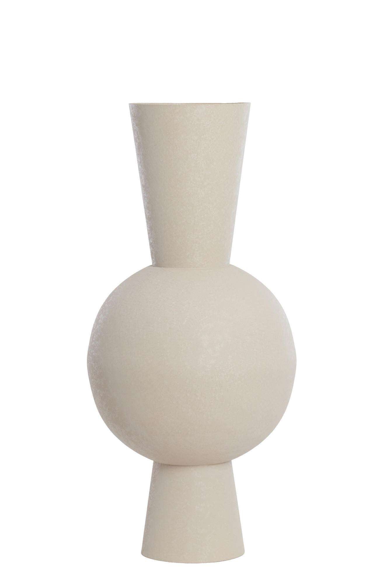 VASE Chedi Grau Ø39/83 cm - Grau, Metall (83cm) - Light & Living