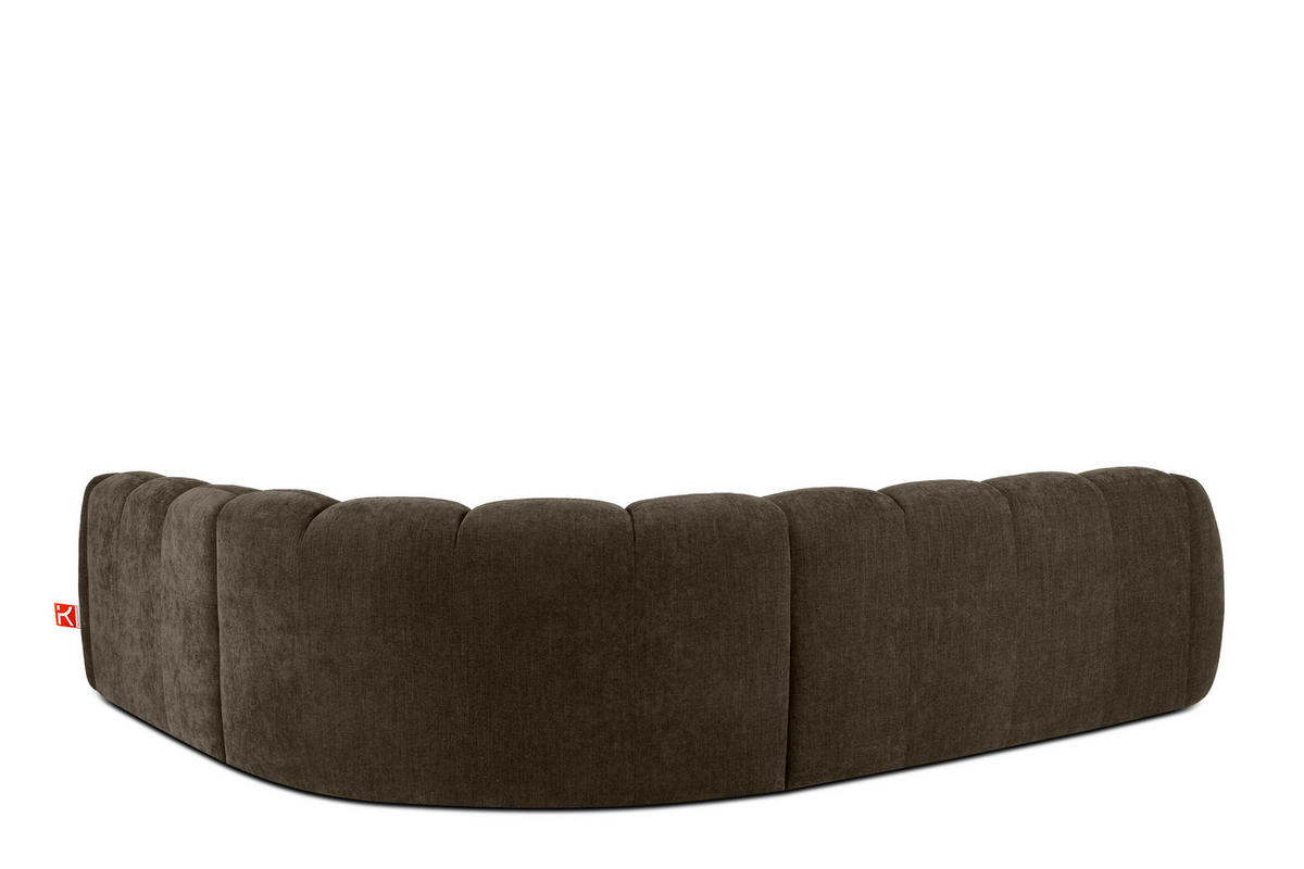 ECKSOFA RECHTS FLAVA, Braun - Braun, Holz/Holzwerkstoff (310/270cm) - KONSIMO®