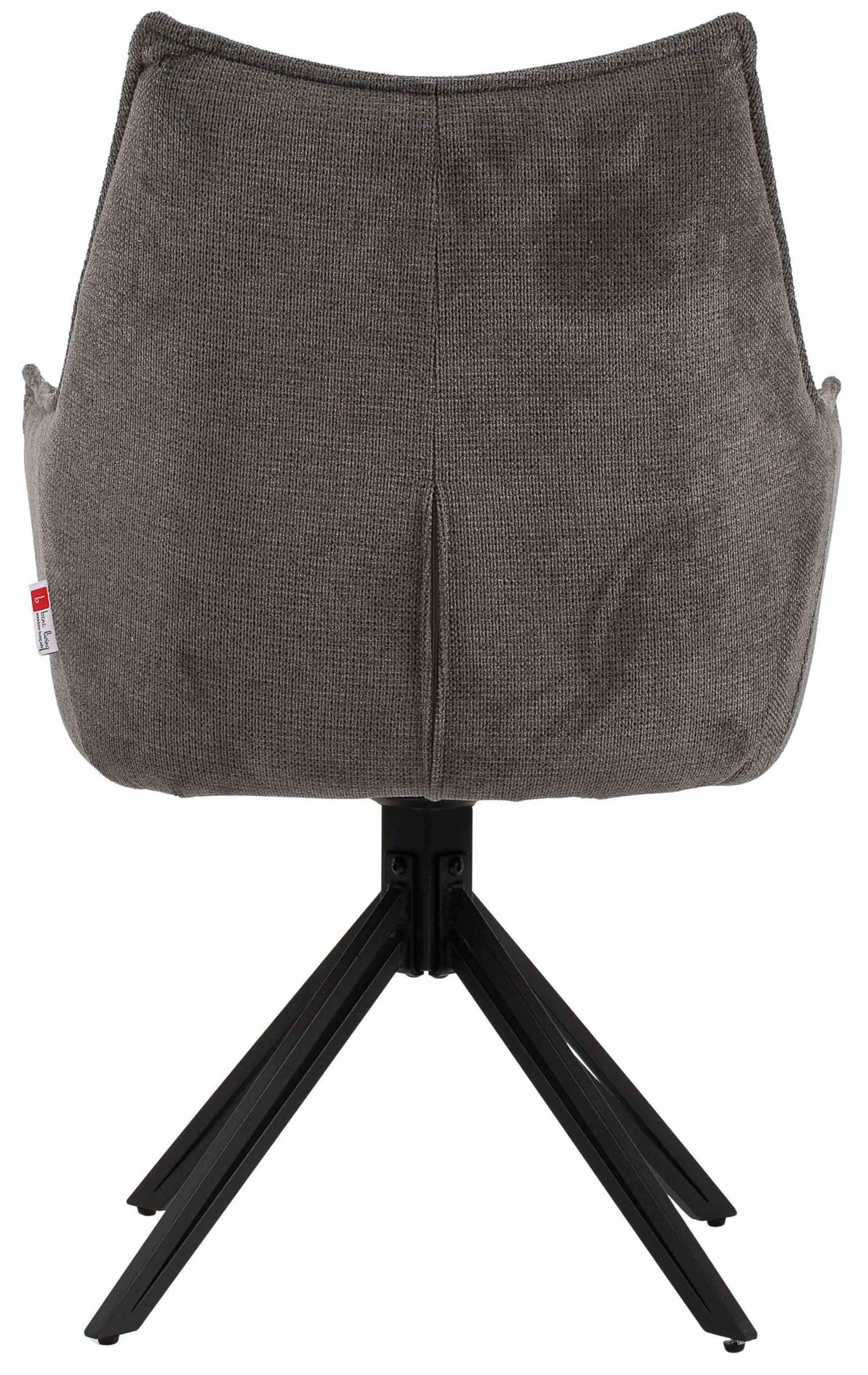 ESSZIMMERSTUHL Ginosa drehbar 2er-Set - Schwarz/Grau, Textil/Metall (62/90/66cm) - Mr. Deko