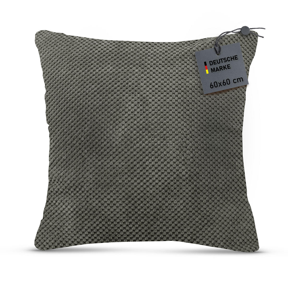 KISSENHÜLLE "Bubble" 60 cm x 60 cm in 3 Farben Graphit - Grau, Textil (60/60cm) - Bestlivings