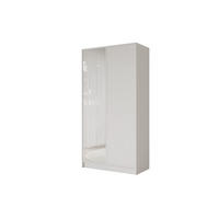 KLEIDERSCHRANK - LUSSO - 102 - Weiß - Goldfarben/Weiß, Holzwerkstoff (102/200/51cm) - ALTDECOR