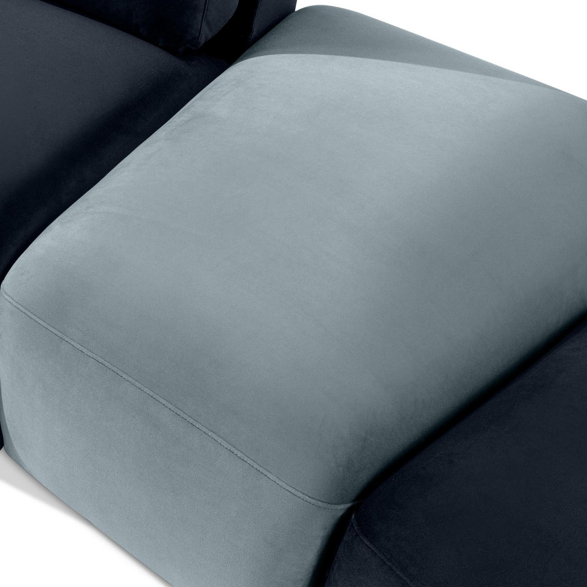 5-SITZER ECKSOFA ZUCCO Velour links, Marineblau - Blau, Textil (430/84/105cm) - KONSIMO®