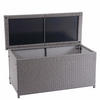 KISSENBOX aus Poly-Rattan HxBxT 63x135x52cm Basic grau 320L - Grau, Kunststoff (135/63/52cm) - PROREGAL