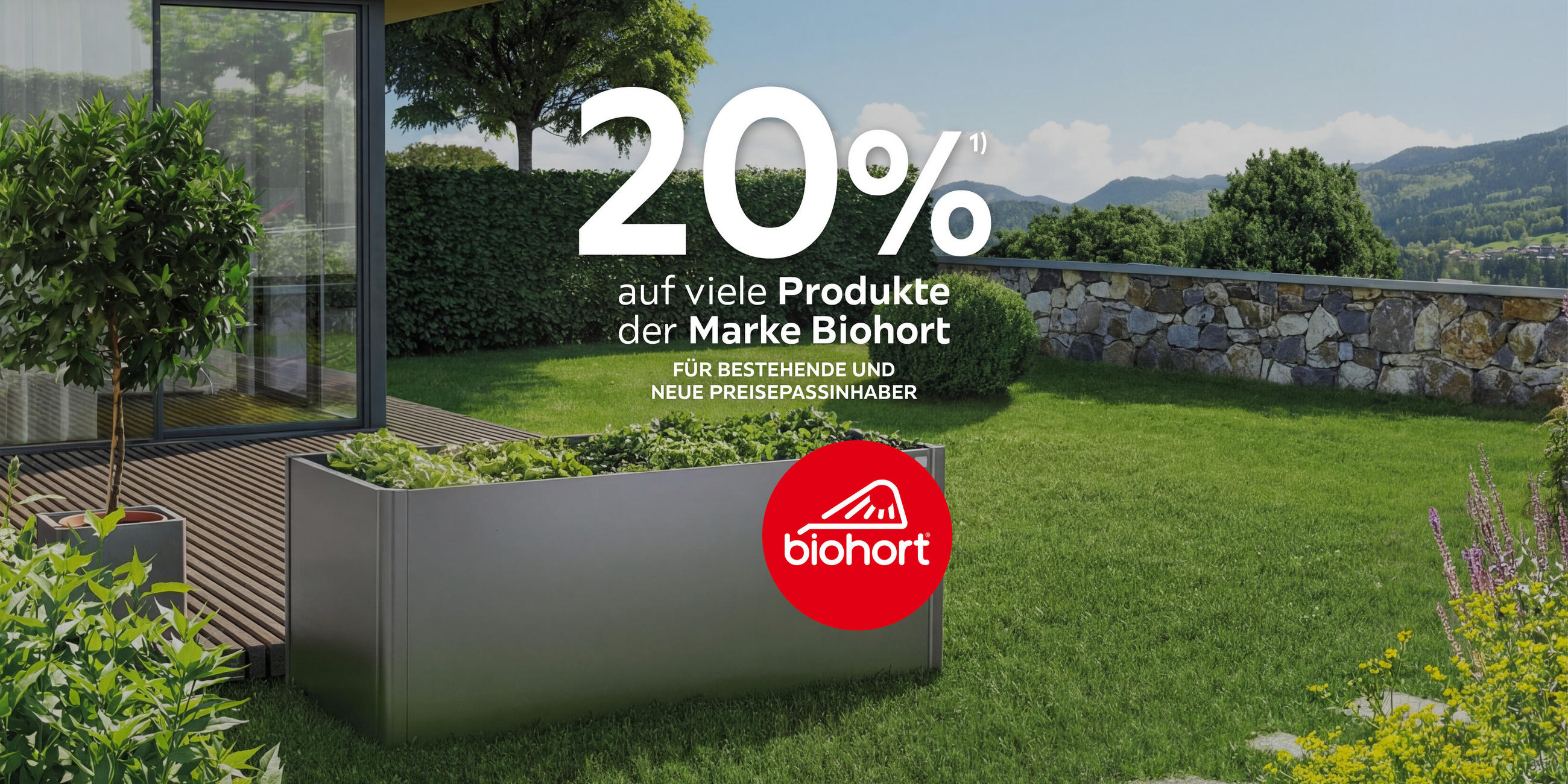 20% auf viele Produkte der Marke Biohort; Für bestehende und neue Preisepassinhaber; biohort
