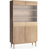 VITRINESCHRANK HARMA,Eichefarben - Eichefarben, Holzwerkstoff (106/183/37cm) - KONSIMO®