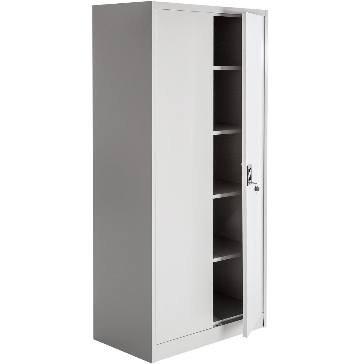 AKTENSCHRANK 2er Set, 180 x 90 x 40 cm,grau - Grau, Metall (90/180/40cm) - tectake