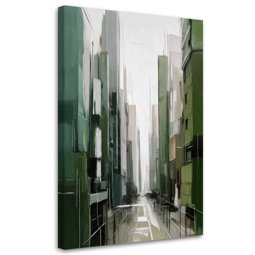 LEINWANDBILD Abstraktion 30x45cm - Grün, Textil (30/45cm) - Feeby