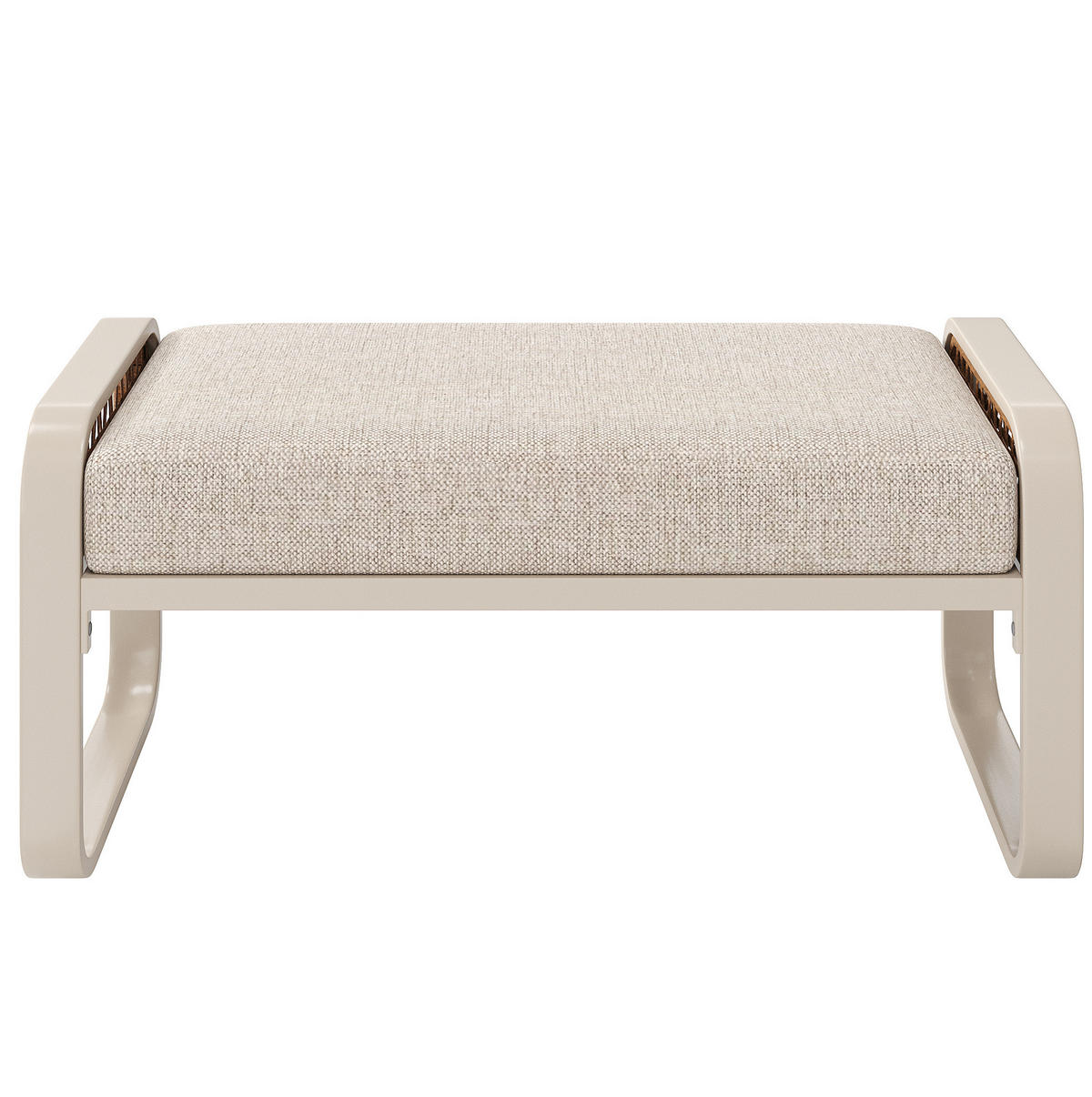 GARTENLOUNGE-SET aus PE-Rattan 178/61/76 cm mit Tisch, waschbaren Kissenbezügen und verstellbaren Füßen, Beige - Beige, Metall - Redom