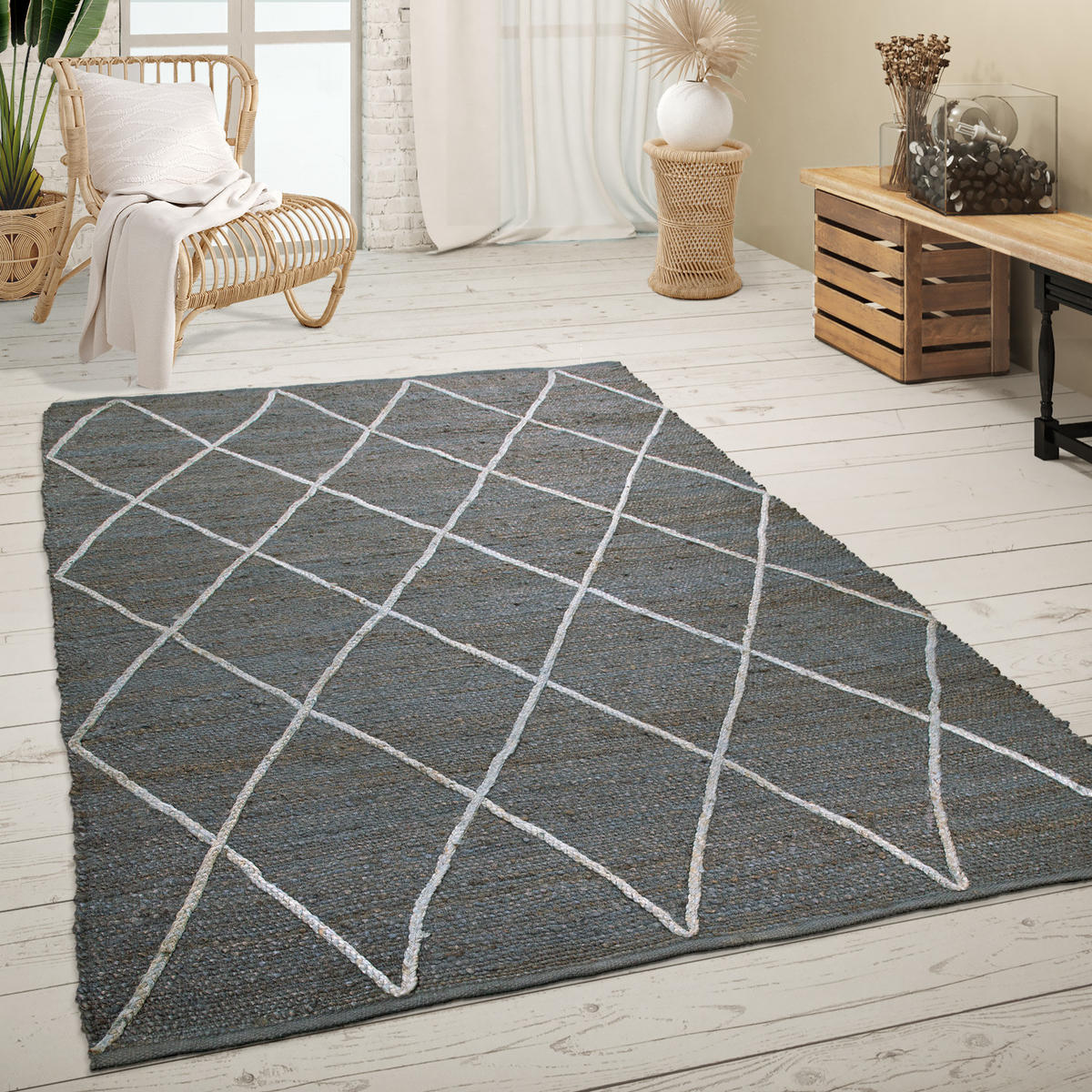 HOCHFLORTEPPICH 240/340 cm Skive 685 - Anthrazit, Textil (240/340cm) - Paco Home