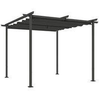 PERGOLA aus Metall, 3x 3m - Dunkelgrau, Metall (300/227/300cm) - Outsunny