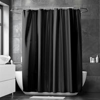 DUSCHVORHANG 180 x 200 cm Schwarz Wasserabweisend Anti-Schimmel - Schwarz, Textil (180/200cm)