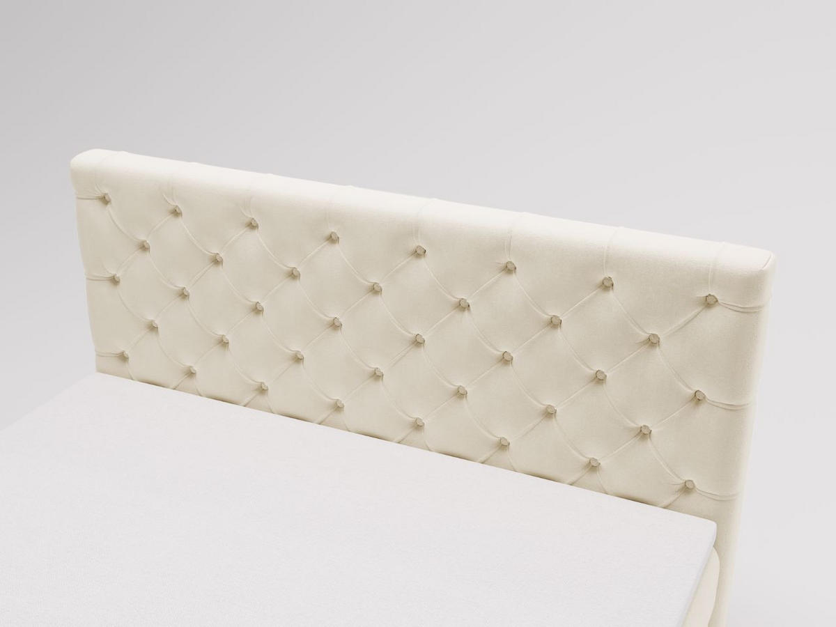 BOXBETT Montego 180x200 Creme - Creme, Holz/Textil (180/200cm) - Graingold