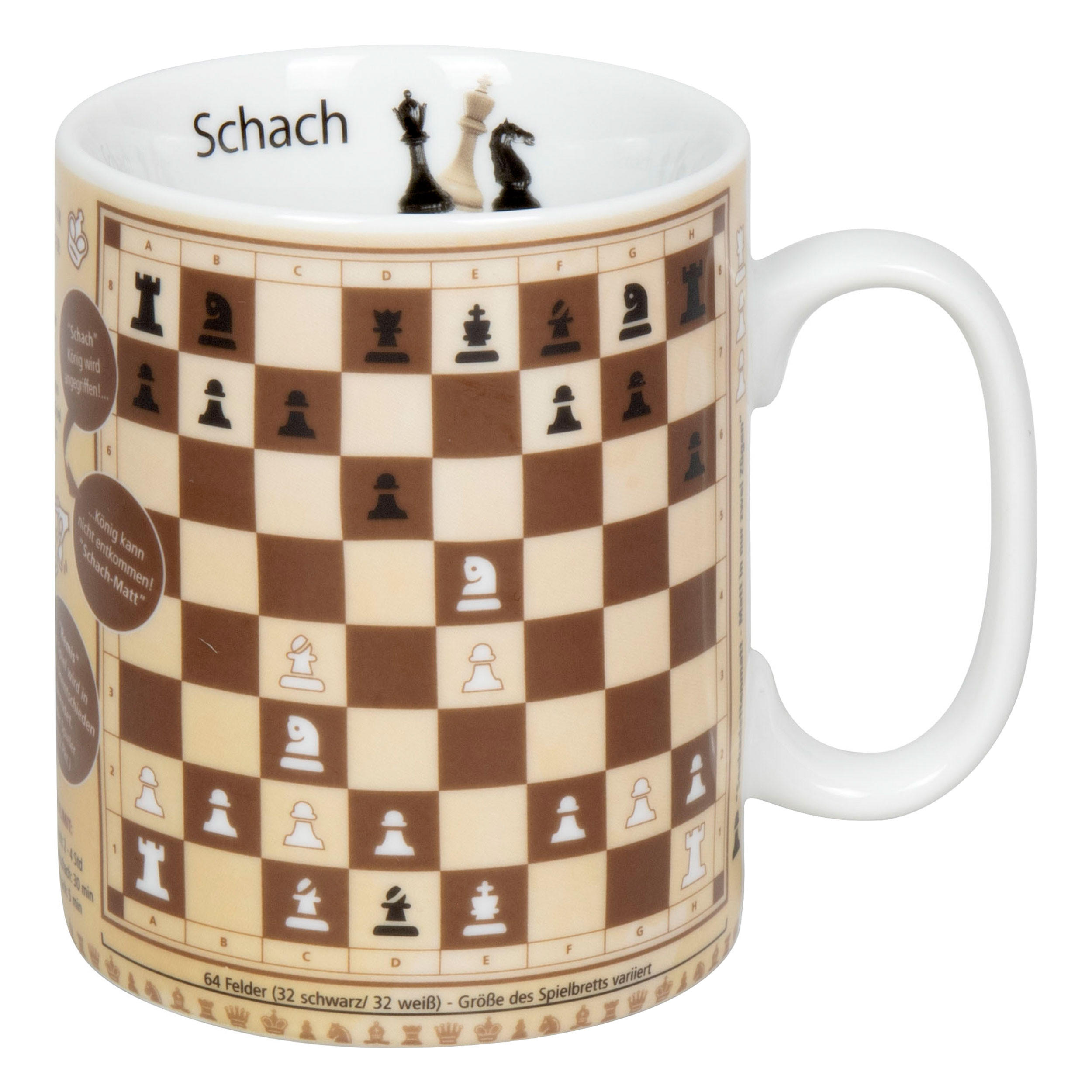 WISSENSBECHER Schach - Naturfarben, Keramik (0.46L) - Könitz