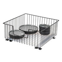 SCHRANK-KORBAUSZUG 50 cm, schwarz - Schwarz, Metall (50/23/50.5cm) - bremermann