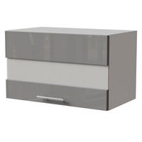 KLAPPHÄNGESCHRANK Essen W4BS/60/LAM Grau Hochglanz / Weiß Matt 60 / 32,5 / 36cm - Weiß/Grau, Holz/Holzwerkstoff (60/36/32.5cm) - Feldmann-Wohnen