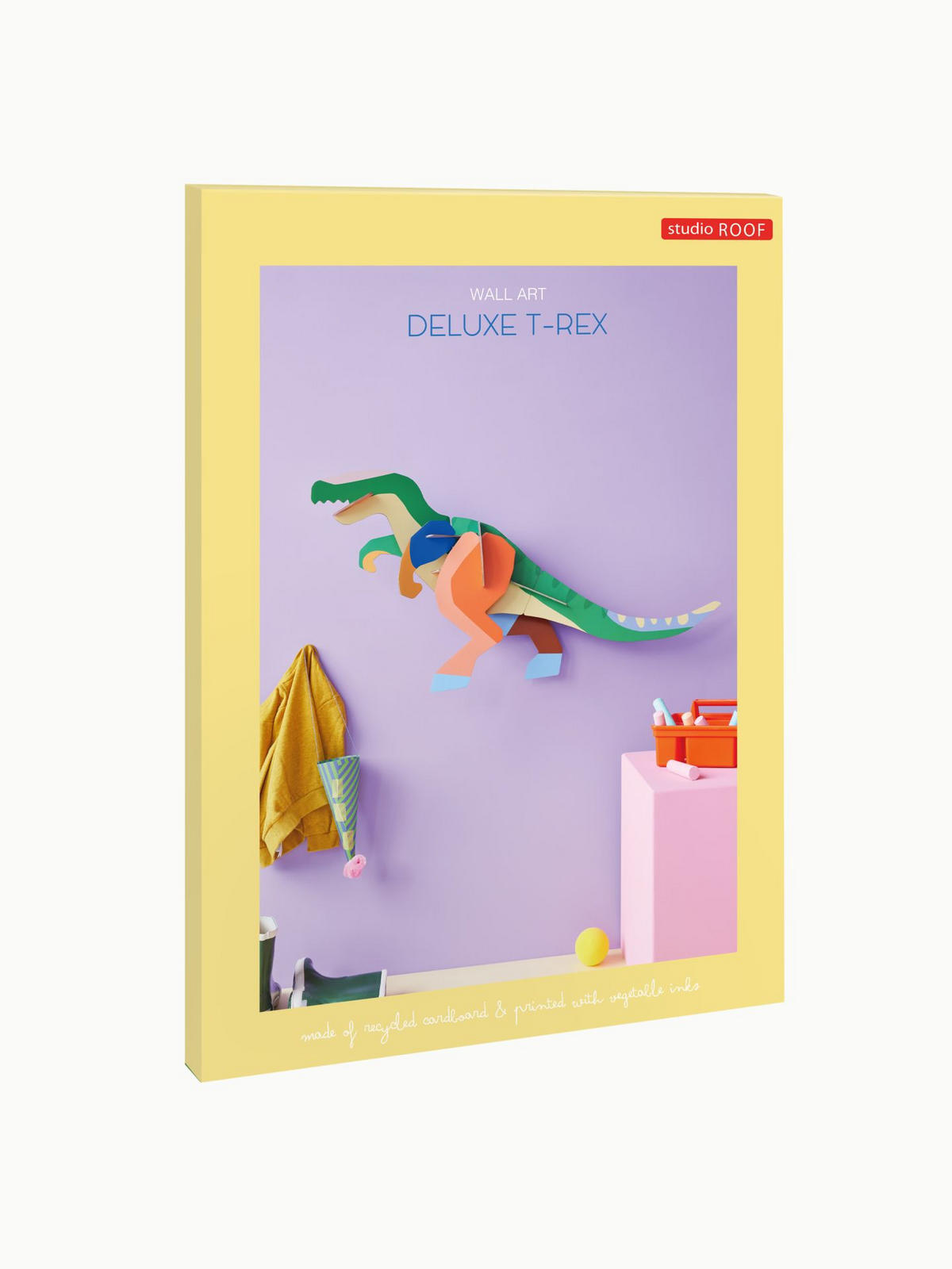 WANDOBJEKT Studio ROOF, 3D, Deluxe T-Rex, Bastel-Set (von studio ROOF) - Multicolor, Wellpappe (89.3/18.7/47.2cm) - ich-zapfe