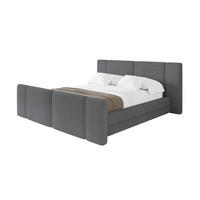 POLSTERBETT mit Bettkasten, Fußteil und Lattenrost, Bett mit Matratze H3/H4 - TEVO-Z 180x200 Dunkelgrau - Graphitfarben, Holzwerkstoff/Textil (180/200cm) - ALTDECOR
