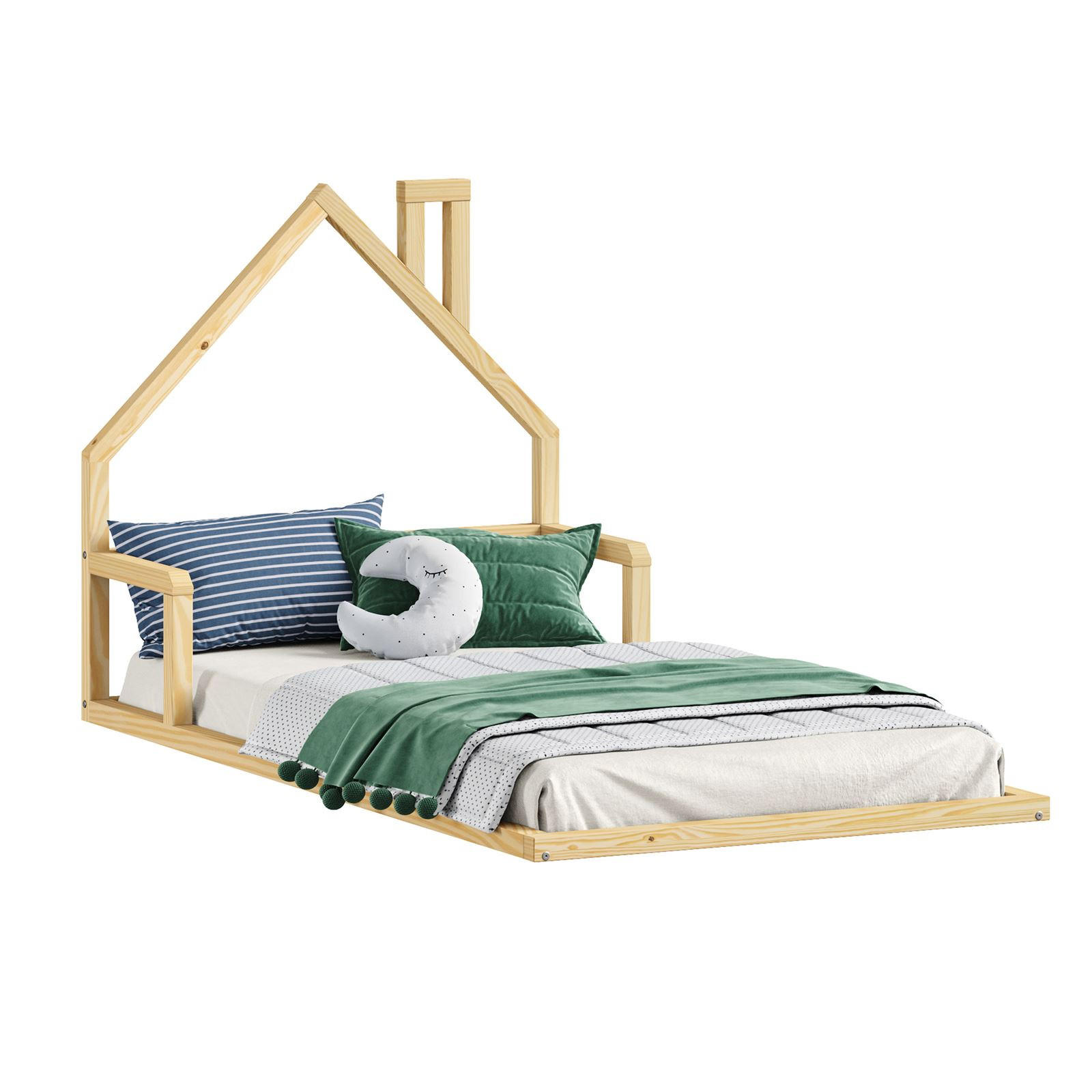 BODENBETT ELOA 90X200 CM - Naturfarben, Holz - IDIMEX