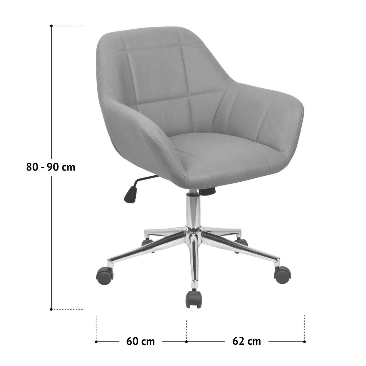 SCHREIBTISCHSTUHL Lily Schreibtischstuhl aus Kunstleder - Braun, Textil (62/81/60cm) - SVITA