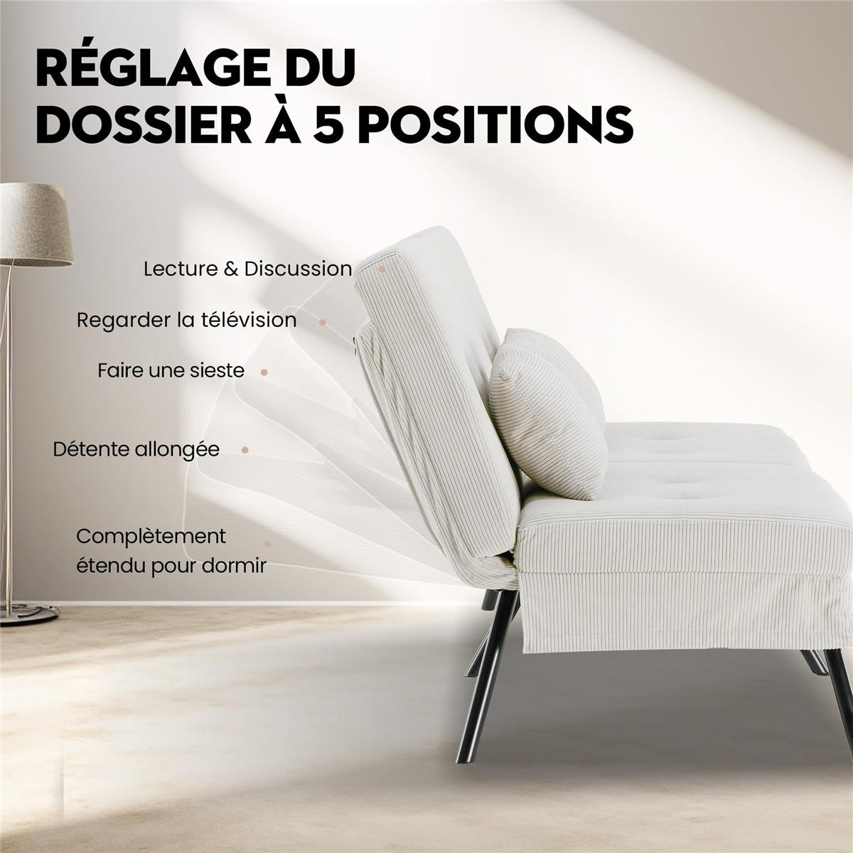 SCHLAFSOFA 3-Sitzer Multifunktionssofa mit Bettfunktion, Beige - Beige, Textil (174/42/102cm) - Kaket