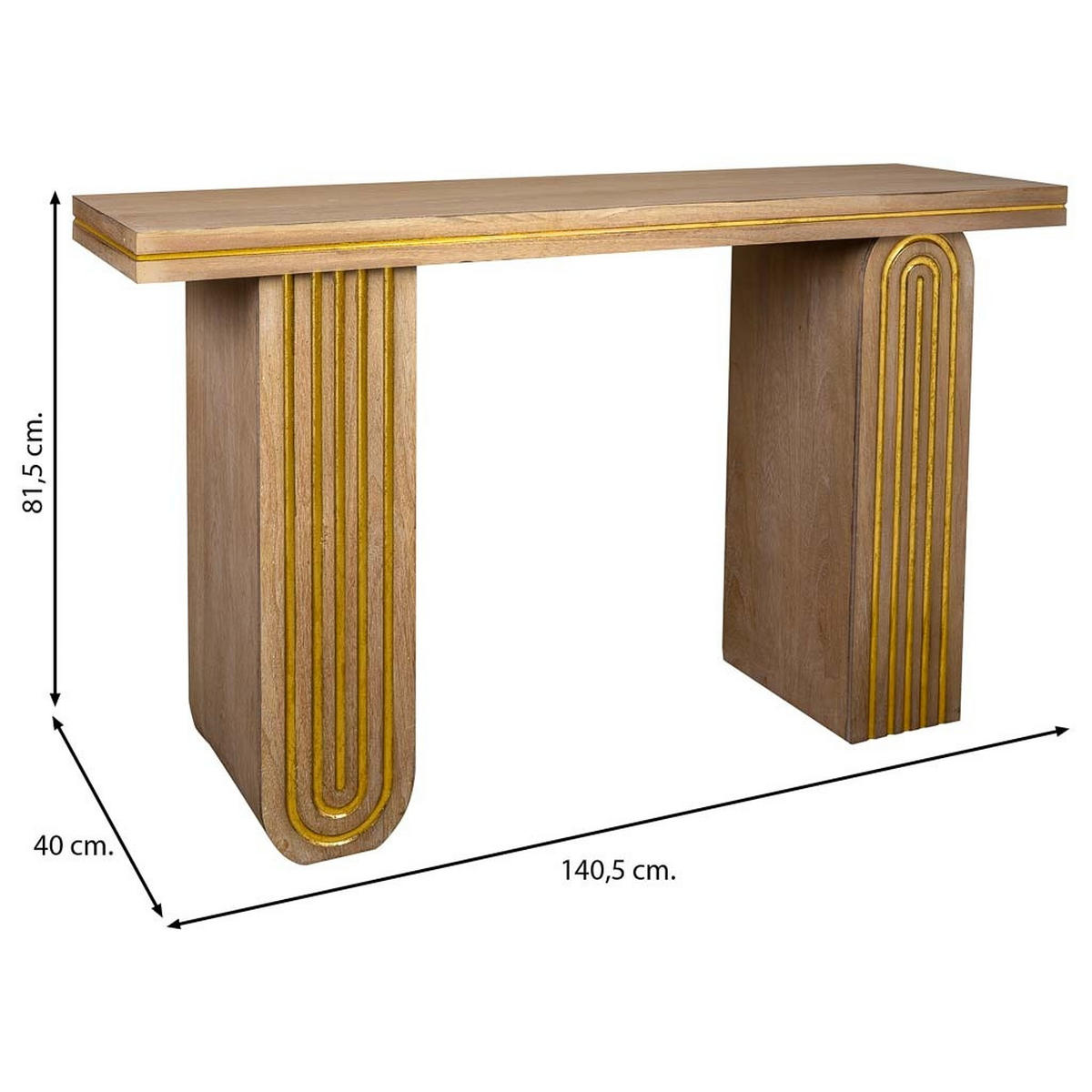 FLURTISCH aus Holz, braun, 141x40x82 - Braun, Holz (40/140/81cm) - Wanderlust