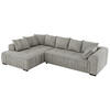 ECKSOFA ORTA Hellgrau Stukture - Links - Hellgrau/Schwarz, Textil (325/200cm) - MKS