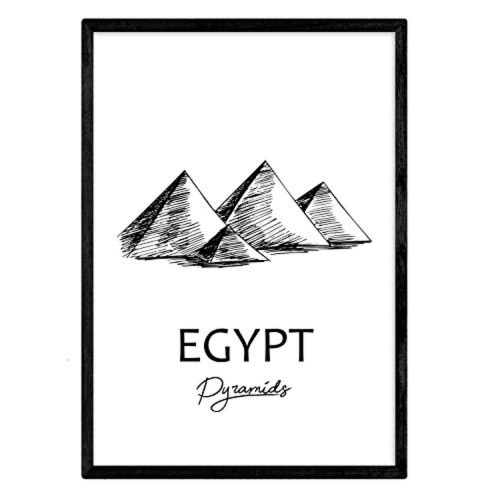 POSTER Städte Denkmäler Ägypten Pyramiden A4 Rahmenlos - Klar, Papier (29.7/5/21cm) - Nacnic