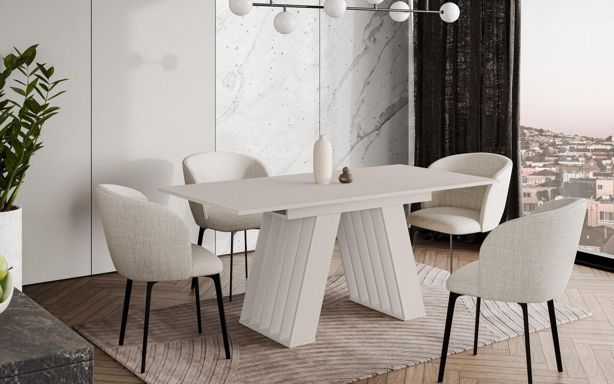 ESSTISCH TORSA Ausziehbar 120 - 160 / 80 x 75 cm - Kaschmir, Holz (120/80/75cm) - MASSENO