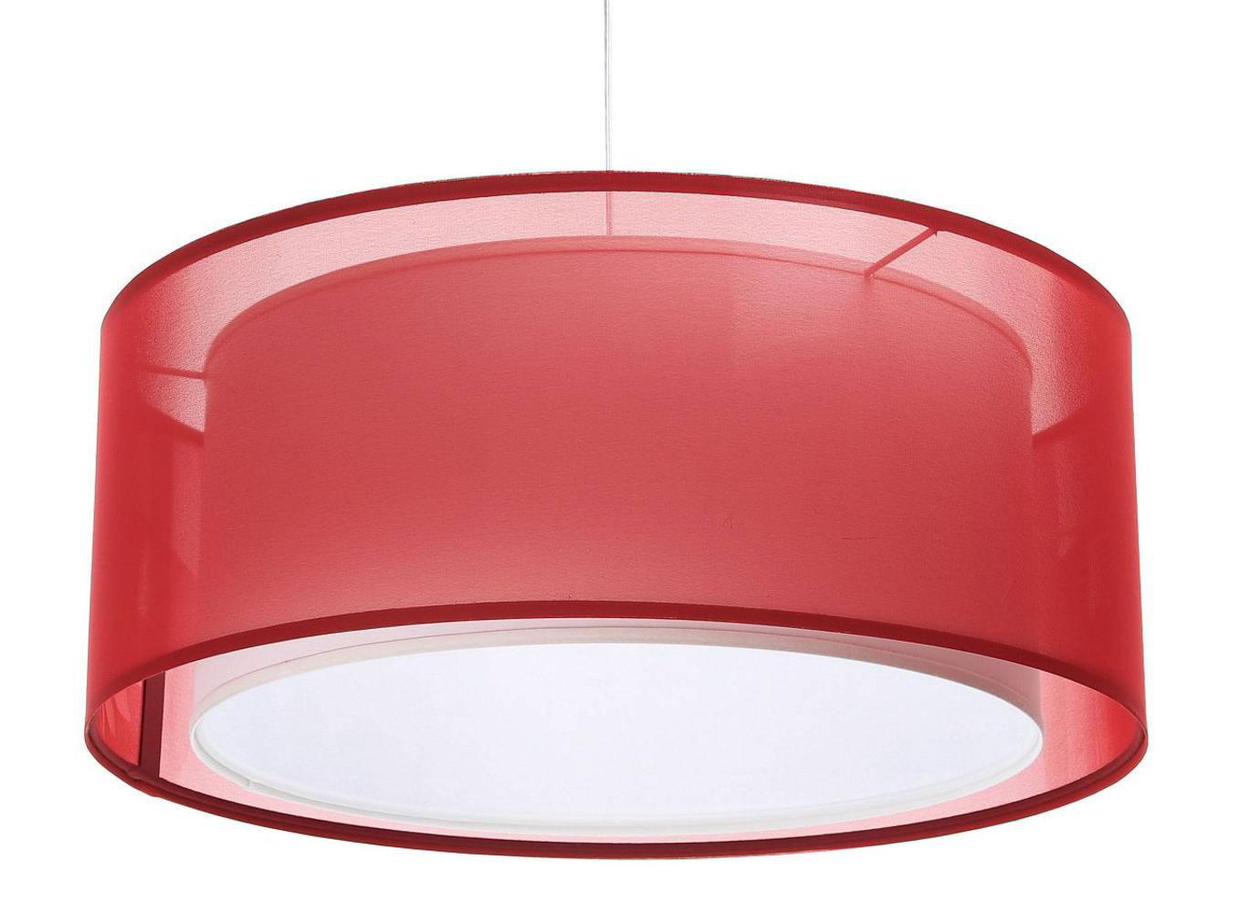 HÄNGELEUCHTE Rot 60/22 cm - Rot/Weiß, Kunststoff (60/1.5/22cm) - ONZENO