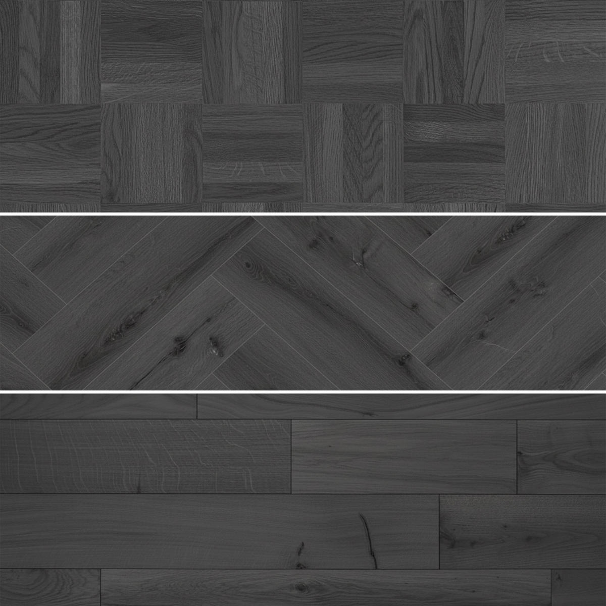 GOLVBELÄGGNING mörkgrå trälook självhäftande PVC 7,5 m² - Antracit, Sten/Plast (1.8/91/15cm) - Relaxdays