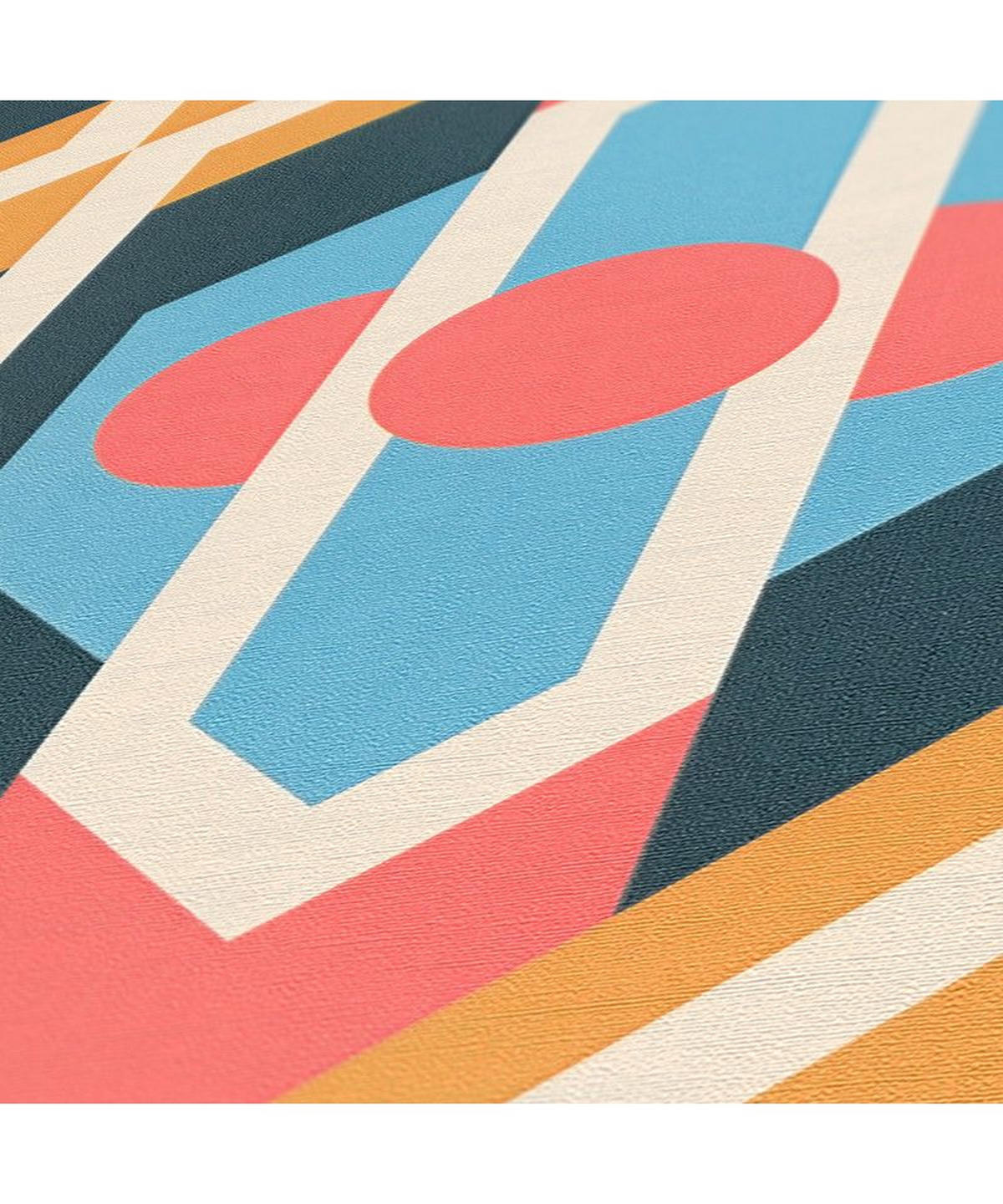 VLIESTAPETE Orange 53/850 cm - Blau, Textil (53/1cm) - KUNSTLOFT
