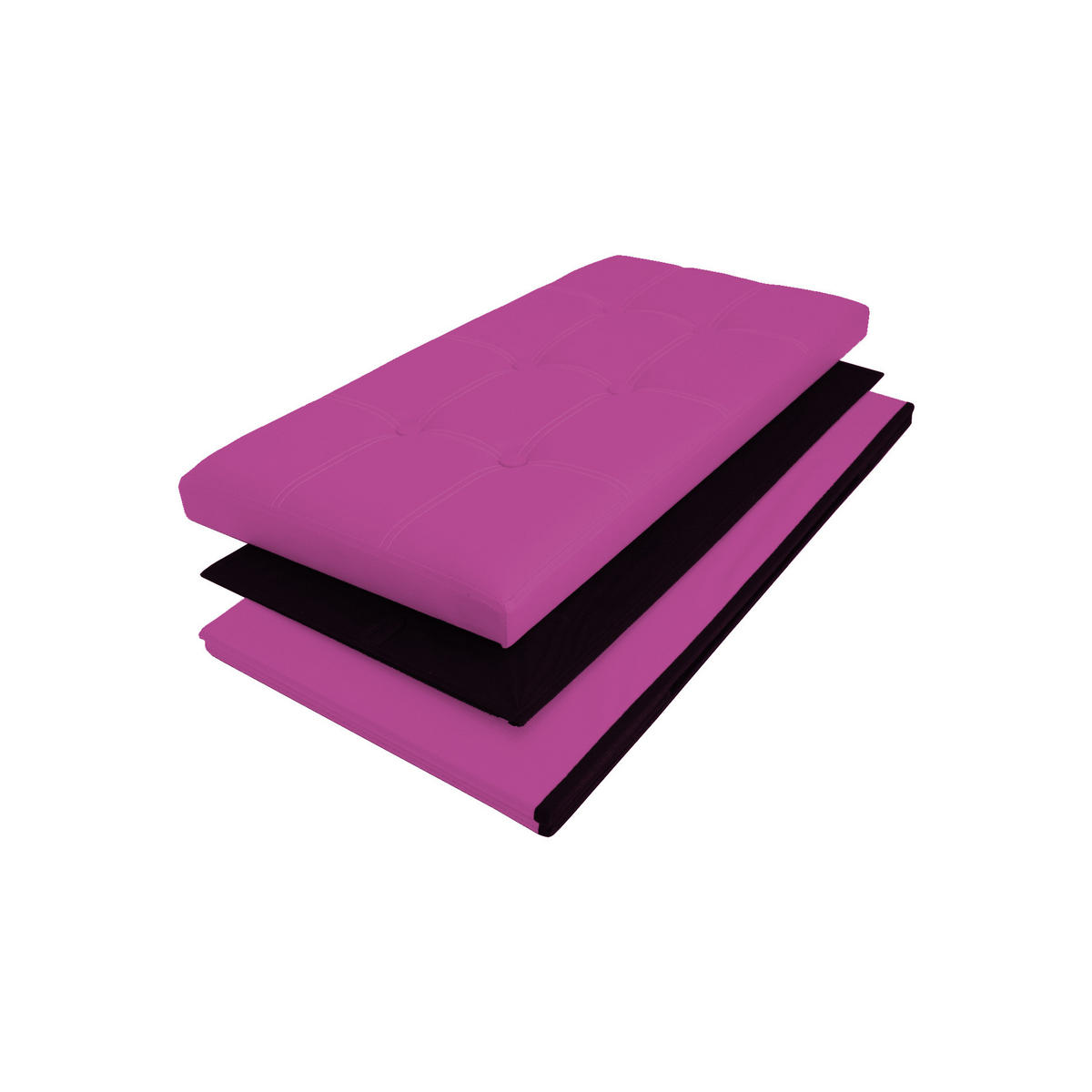 FUSSHOCKER Lila 38/76/38 cm - Lila, Textil (38/38/76cm) - Mobili Rebecca