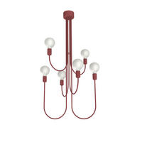 DECKENLEUCHTE America - Rot, Metall (60/60/115cm) - Lumicom