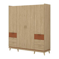 DREHTÜRENSCHRANK ACARA 190/214.5/57,4 cm 4-türig Eichefarben - Eichefarben, Holzwerkstoff (190/214.5/57.4cm) - MASSENO