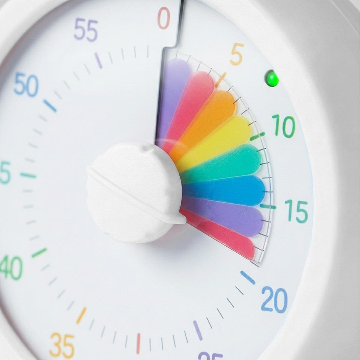 TIMER vit regnbågsmönster 60 min - Vit, Plast (9/9.5/4.5cm) - Relaxdays