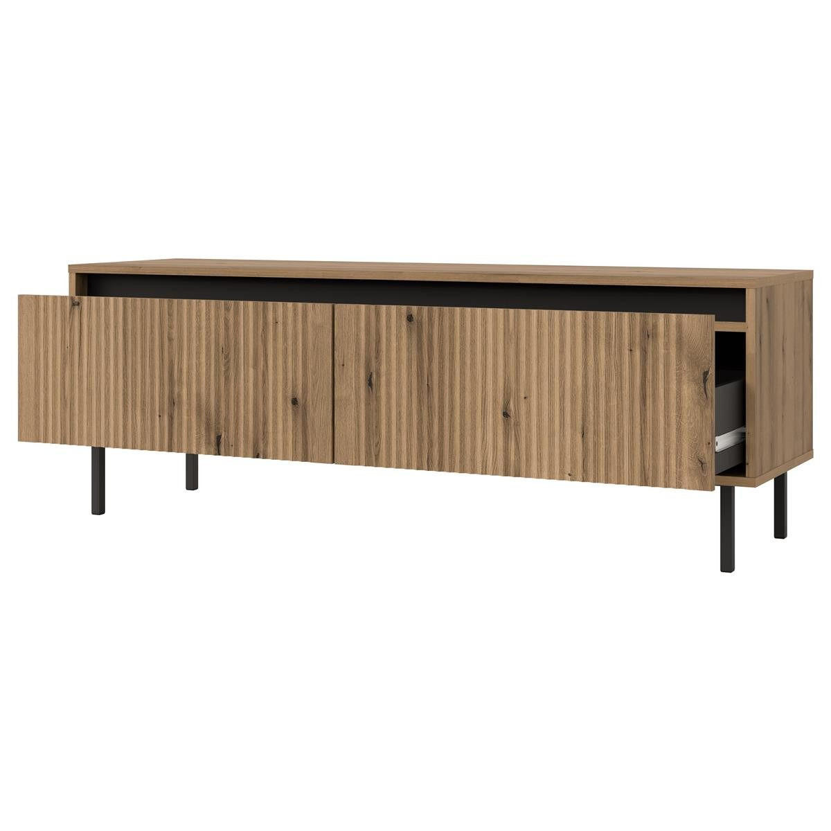 TV-SCHRANK mit Füßen 140 cm zwei türen eiche evoke Ciao - Braun, Holzwerkstoff (140/65/65cm) - Compleo24