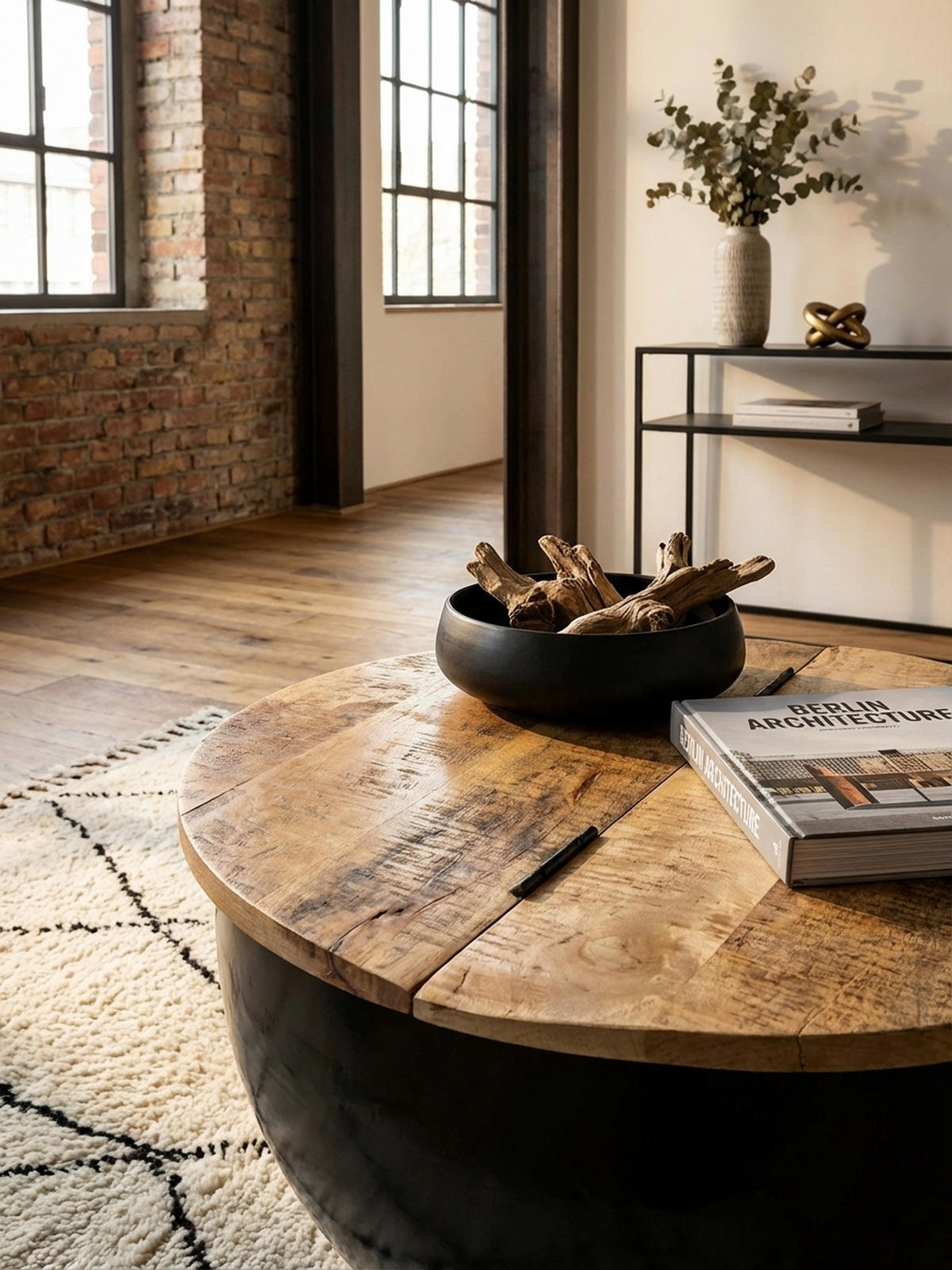 COUCHTISCH Industrial-Style Mango-Holz mit Metall, Aufklappbarer Stauraum - Schwarz, Holz/Metall (60/60/34cm) - KADIMA DESIGN