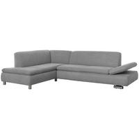 ECKSOFA mit Ottomane links Kaye Flachgewebe hellgrau - Hellgrau, Kunststoff (190/270cm) - 58aufmkessel